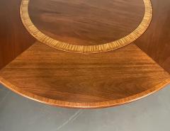 Georgian Style Mahogany Banded Center or Dining Table by William Tillman - 3363869