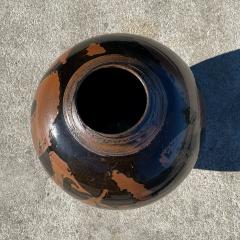 Gerald Hong Vintage California Studio Pottery Raku Vessel by Gerald Hong Dated 1981  - 2446330