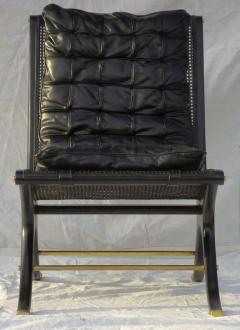 Gerald Jerome 1968 Ebony Caned Lounge Chair Gerald Jerome CA Design 10 - 572611