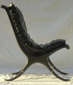 Gerald Jerome 1968 Ebony Caned Lounge Chair Gerald Jerome CA Design 10 - 572612