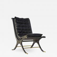 Gerald Jerome 1968 Ebony Caned Lounge Chair Gerald Jerome CA Design 10 - 730882