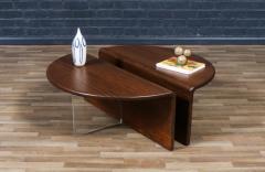 Gerald McCabe Gerald McCabe Waterfall Shedua Lucite Coffee Table for Orange Crate Modern - 4385393