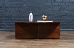 Gerald McCabe Gerald McCabe Waterfall Shedua Lucite Coffee Table for Orange Crate Modern - 4385398