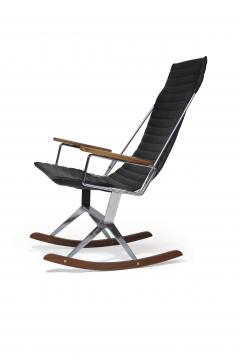 Gerald McCabe Gerald McCabe for Brown Saltman Steel and Walnut Rocking Chair - 1339797