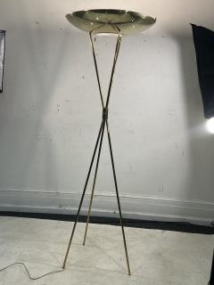 Gerald Thurston EXCEPTIONAL MID CENTURY BRASS TRIPOD TORCHIERE FLOOR LAMPS BY GERALD THURSTON - 3393997