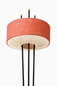 Gerald Thurston Early Floor Lamp in Black Lacquered Metal and Brass by Gerald Thurston 1950s - 4470944