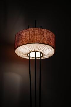 Gerald Thurston Early Floor Lamp in Black Lacquered Metal and Brass by Gerald Thurston 1950s - 4470948