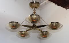 Gerald Thurston Gerald Thurston For Lightolier Modernist Brass Chandelier - 769608