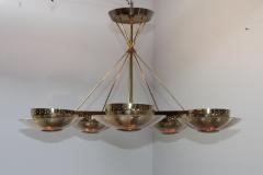 Gerald Thurston Gerald Thurston For Lightolier Modernist Brass Chandelier - 769613