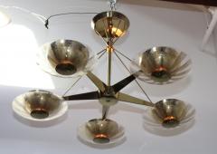 Gerald Thurston Gerald Thurston For Lightolier Modernist Brass Chandelier - 769616