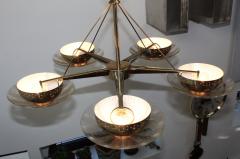 Gerald Thurston Gerald Thurston For Lightolier Modernist Brass Chandelier - 769624