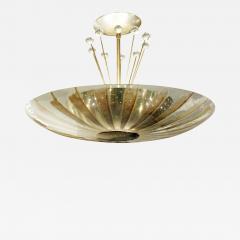 Gerald Thurston Gerald Thurston Glass Fixture with Brass Shade and Crystal 1960s - 344427