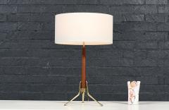 Gerald Thurston Gerald Thurston Sculpted Tripod Brass Walnut Table Lamp for Lightolier - 4654721