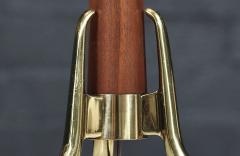 Gerald Thurston Gerald Thurston Sculpted Tripod Brass Walnut Table Lamp for Lightolier - 4654728
