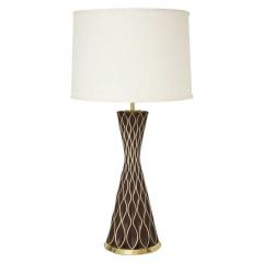 Gerald Thurston Gerald Thurston Table Lamps Porcelain Brass Honeycomb Brown White - 2743722