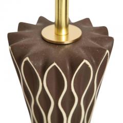 Gerald Thurston Gerald Thurston Table Lamps Porcelain Brass Honeycomb Brown White - 2743724