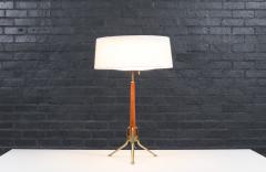 Gerald Thurston Gerald Thurston Tripod Sculpted Brass Walnut Table Lamp - 4244283