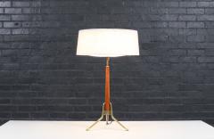 Gerald Thurston Gerald Thurston Tripod Sculpted Brass Walnut Table Lamp - 4244284