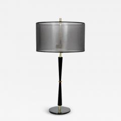 Gerald Thurston Gerald Thurston for Lightolier Black Brass Table Lamp - 2985406