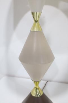 Gerald Thurston Gerald Thurston for Lightolier Hourglass Porcelain and Brass Table Lamps - 4647605