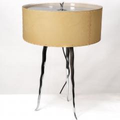 Gerald Thurston Gerald Thurston in the Style Of A Mid Century Tripod Polished Steel Table Lamp - 4182502