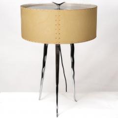 Gerald Thurston Gerald Thurston in the Style Of A Mid Century Tripod Polished Steel Table Lamp - 4182503