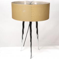 Gerald Thurston Gerald Thurston in the Style Of A Mid Century Tripod Polished Steel Table Lamp - 4182506