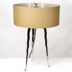 Gerald Thurston Gerald Thurston in the Style Of A Mid Century Tripod Polished Steel Table Lamp - 4182507