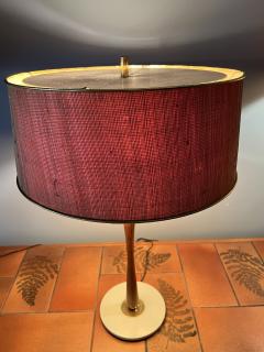 Gerald Thurston MID CENTURY BRASS AND WOOD LAMP BY GERALD THURSTON - 2918415