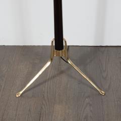 Gerald Thurston Mid Century Modern Floor Lamp in Brass Ebonized Walnut by Gerald Thurston - 1700678