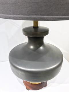 Gerald Thurston PAIR OF GUNMETAL GLAZED GERALD THURSTON LAMPS - 2245591