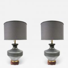 Gerald Thurston PAIR OF GUNMETAL GLAZED GERALD THURSTON LAMPS - 2246160