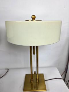 Gerald Thurston Pair Vintage Gerald Thurston for Lightolier Brass Lucite Lamps Circa 1950s - 4660229