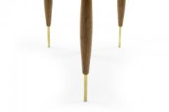 Gerald Thurston Pair of Brass and Walnut Tripod Floor Lamps by Gerald Thurston 1960s - 1195997