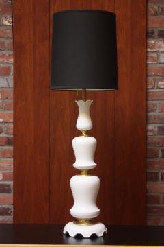 Gerald Thurston Pair of Decorative Tiered Ceramic and Brass Lamps by Gerald Thurston - 832641