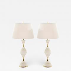 Gerald Thurston Porcelain Hourglass Table Lamps by Gerald Thurston 1950s - 801396