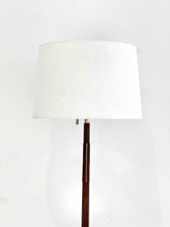 Gerald Thurston RARE WALNUT AND BRASS INLAY FLOOR LAMP - 4701556