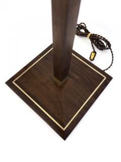 Gerald Thurston RARE WALNUT AND BRASS INLAY FLOOR LAMP - 4701558