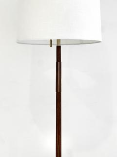 Gerald Thurston RARE WALNUT AND BRASS INLAY FLOOR LAMP - 4701559