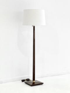 Gerald Thurston RARE WALNUT AND BRASS INLAY FLOOR LAMP - 4701561