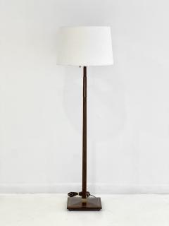 Gerald Thurston RARE WALNUT AND BRASS INLAY FLOOR LAMP - 4701587