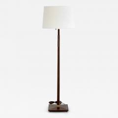 Gerald Thurston RARE WALNUT AND BRASS INLAY FLOOR LAMP - 4701588