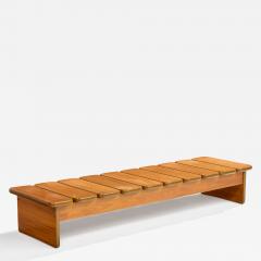 Geraldo de Barros Bench with Wood and Metal Brazil 1970s - 4771449