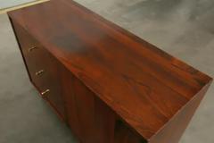 Geraldo de Barros Brazilian Modern Chest in Hardwood Brass by Geraldo de Barros 1950s Brazil - 3183990