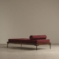 Geraldo de Barros Daybed in wood and metal by Geraldo de Barros Brazilian Mid Century Modern - 3011758