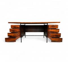 Geraldo de Barros Desk with 6 drawers in Rosewood Iron Geraldo de Barros 1950s Lot 460A - 4367490