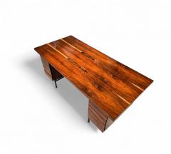 Geraldo de Barros Desk with 6 drawers in Rosewood Iron Geraldo de Barros 1950s Lot 460A - 4367494