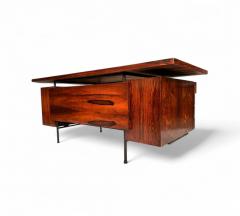 Geraldo de Barros Desk with 6 drawers in Rosewood Iron Geraldo de Barros 1950s Lot 460A - 4367495