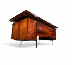Geraldo de Barros Desk with 6 drawers in Rosewood Iron Geraldo de Barros 1950s Lot 460A - 4367496