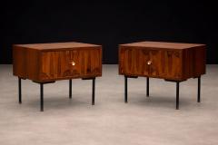 Geraldo de Barros Geraldo de Barros for Unilabor Pair of Rosewood Nightstands Brazil 1950s - 4526783